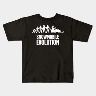 Snowmobile Evolution Kids T-Shirt